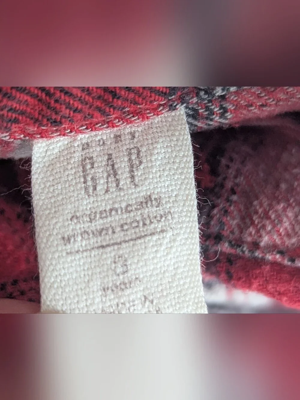 Gap Organic Cotton Plaid Shirt 3 Years